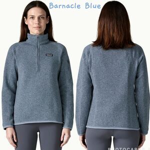 NWOT Patagonia Better Sweater 1/4-Zip Fleece Jacket - Light Blue - size M